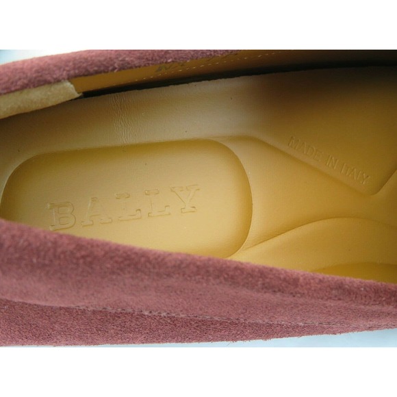BALLY PEARCE BURGUNDY SUEDE WEB LETTERIG LOGO DRIVING LOAFERS US 10.5 D 43.5 main image 2